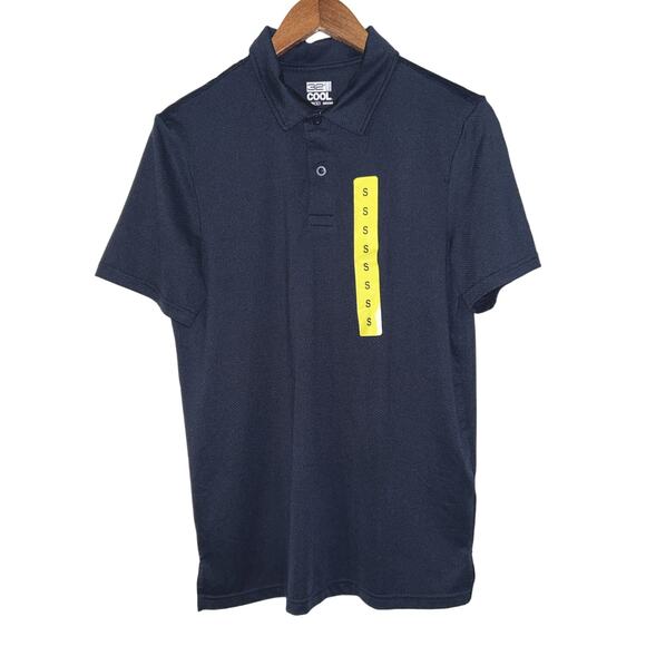 NWT 32 Degrees Lightweight Blue Polo Shirt Small - Picture 2 of 7